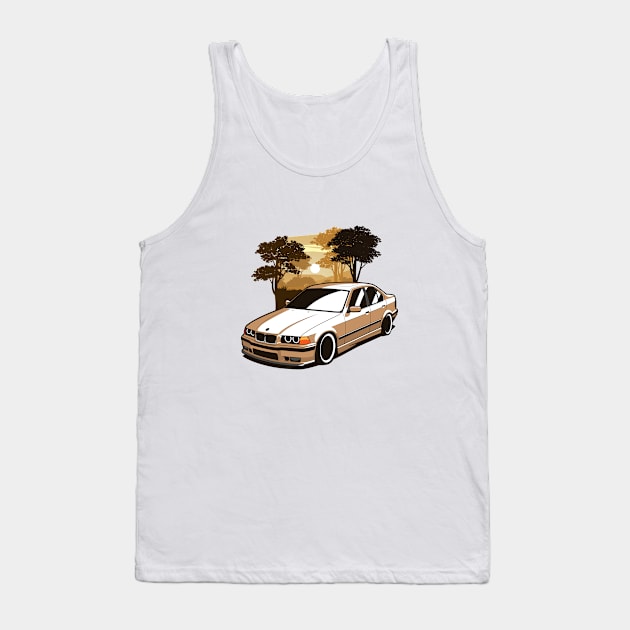 Brown E36 Saloon Safari Tank Top by KaroCars